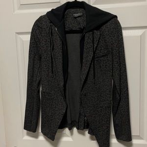 Blazer with built in hoodie